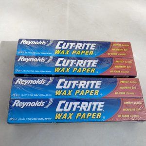 4 pks - Reynolds Cut-RIte Wax Paper 75 sq ft per roll